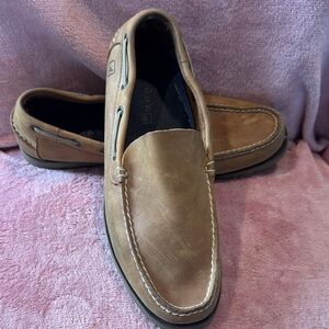 Sperry Tan Leather Slip-On Loafers